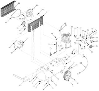 Part Location Diagram of MC015403SJ Campbell Hausfeld Electric Motor